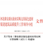 雄安新区 |  关于发布《雄安新区绿色建材应用比例计算细则(试行)》的通知 雄安新区 |  关于发布《雄安新区绿色建材应用比例计算细则(试行)》的通知